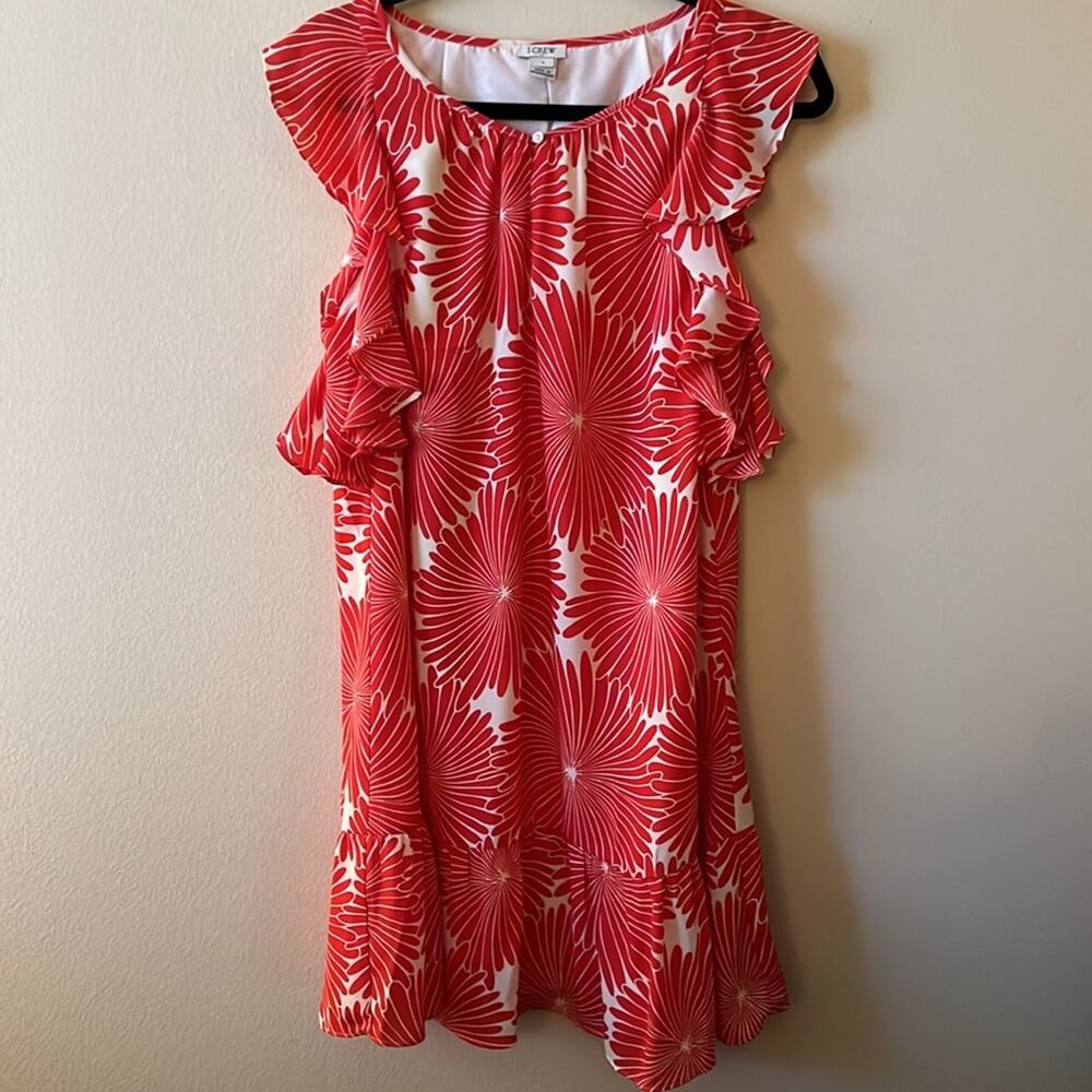 J. Crew Factory Sunburst Printed Flutter Tunic Dress Size S - Picture 2 of 8